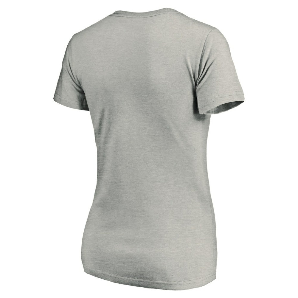 NHL Seattle Kraken Women's Primary Logo V-Neck T-Shirt - Gray