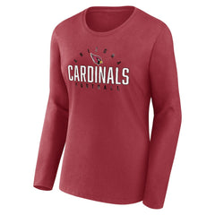 Arizona Cardinals Women's Plus Size Foiled Play Long Sleeve T-Shirt Cardinal