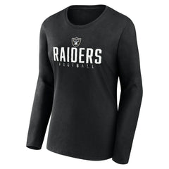 Las Vegas Raiders Women's Plus Size Foiled Play Long Sleeve T-Shirt Black