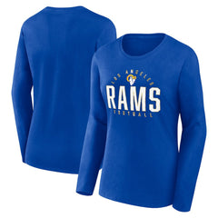 Los Angeles Rams Women's Plus Size Foiled Play Long Sleeve T-Shirt Royal