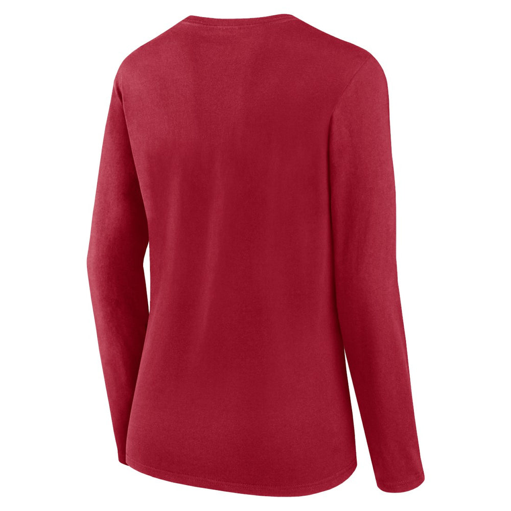 Tampa Bay Buccaneers Women's Plus Size Foiled Play Long Sleeve T-Shirt Red