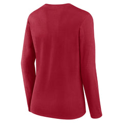 Tampa Bay Buccaneers Women's Plus Size Foiled Play Long Sleeve T-Shirt Red