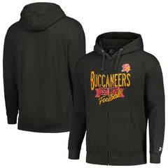 Tampa Bay Buccaneers Starter Gridiron Classics Post Season Full-Zip Hoodie Charcoal