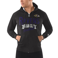 Baltimore Ravens Starter Domestic Post Season Full-Zip Hoodie Black
