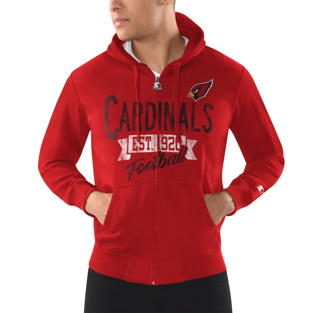 Arizona Cardinals Starter Domestic Post Season Full-Zip Hoodie Cardinal