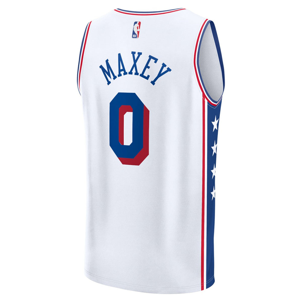 Tyrese Maxey Philadelphia 76ers Fast Break Replica Player Jersey Association Edition White