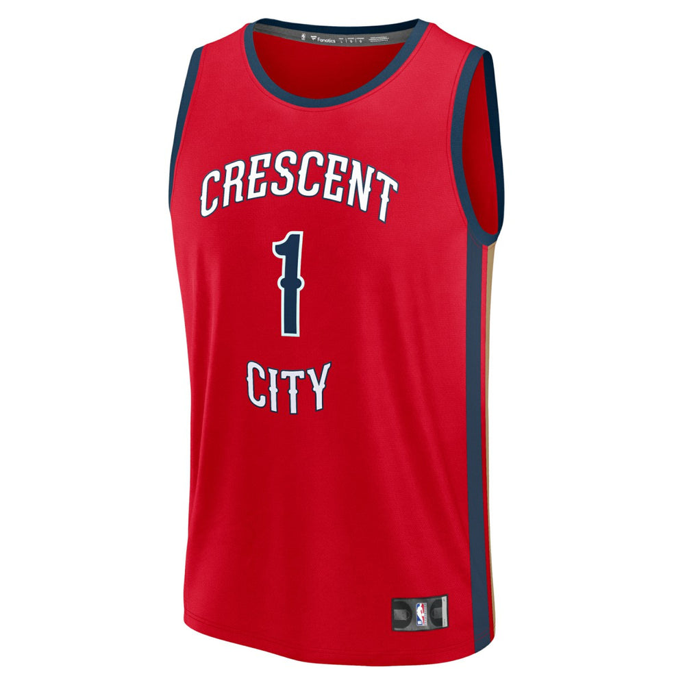Zion Williamson New Orleans Pelicans Youth Fast Break Player Jersey Statement Edition Red