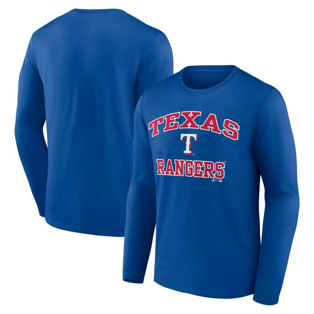Texas Rangers Logo Athletic Heart & Soul Long Sleeve T-Shirt - Royal T-shirts