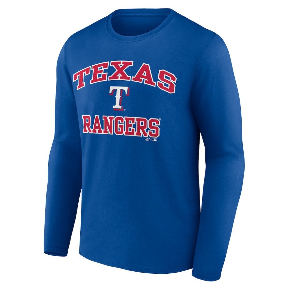 Texas Rangers Logo Athletic Heart & Soul Long Sleeve T-Shirt - Royal T-shirts