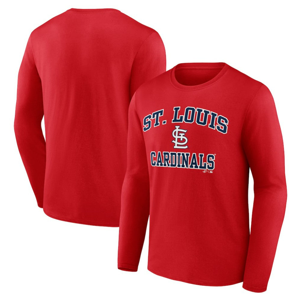 St. Louis Cardinals Logo Athletic Heart & Soul Long Sleeve T-Shirt - Red T-shirts
