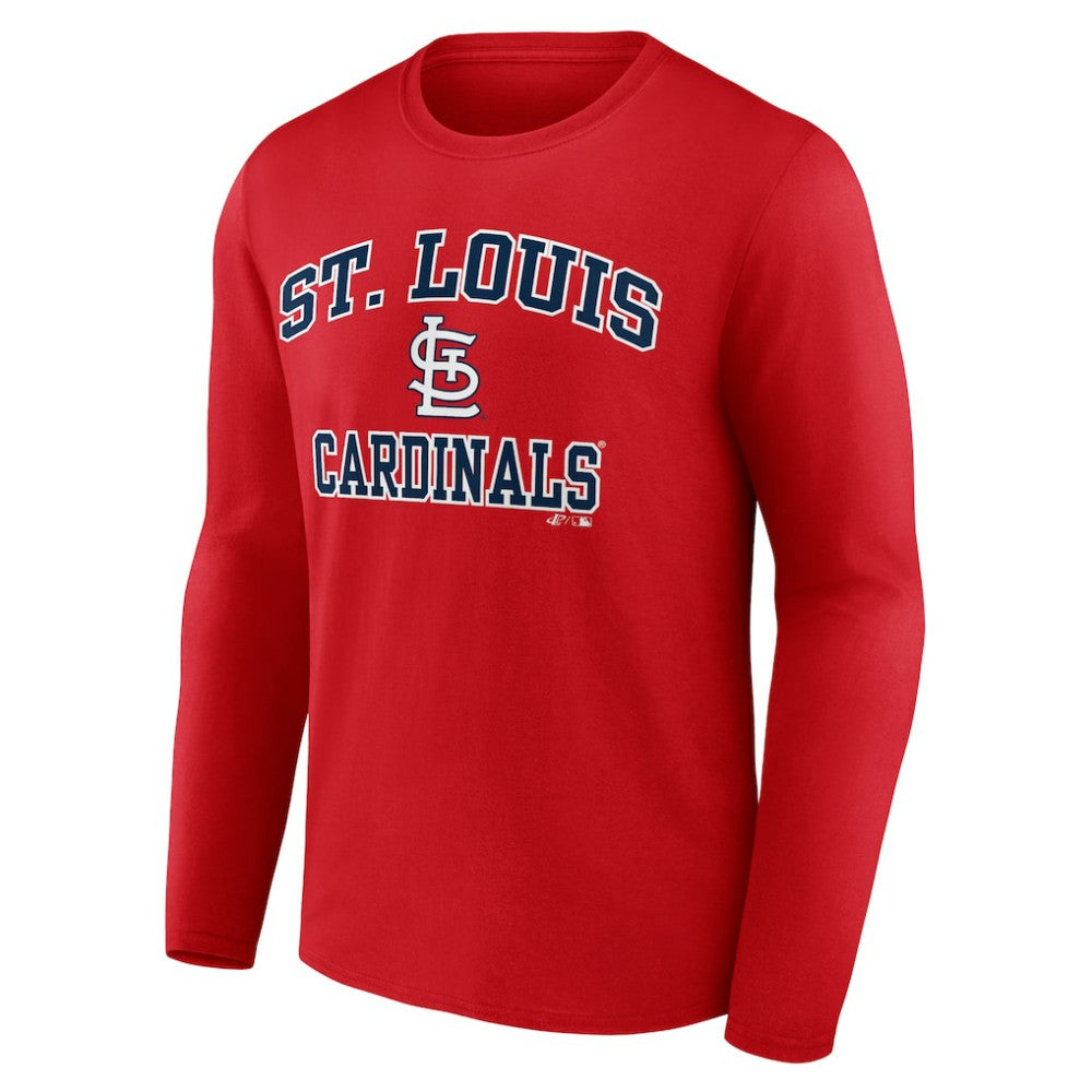St. Louis Cardinals Logo Athletic Heart & Soul Long Sleeve T-Shirt - Red T-shirts