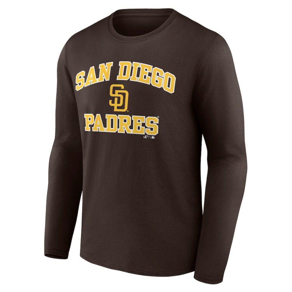 San Diego Padres Logo Athletic Heart & Soul Long Sleeve T-Shirt - Brown T-shirts