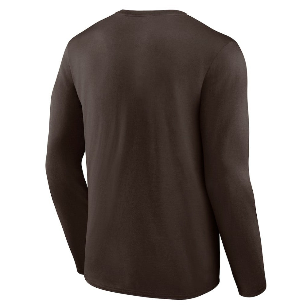 San Diego Padres Logo Athletic Heart & Soul Long Sleeve T-Shirt - Brown T-shirts