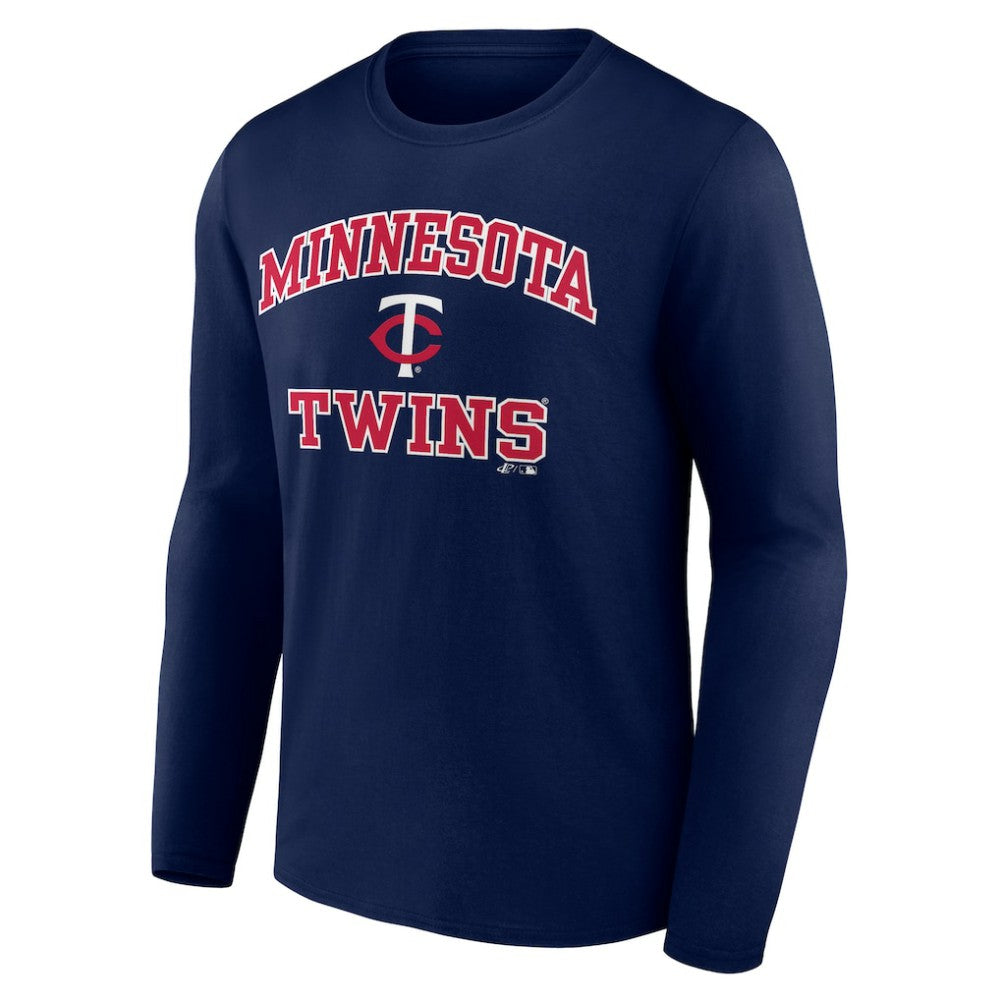 Minnesota Twins Logo Athletic Heart & Soul Long Sleeve T-Shirt - Navy T-shirts