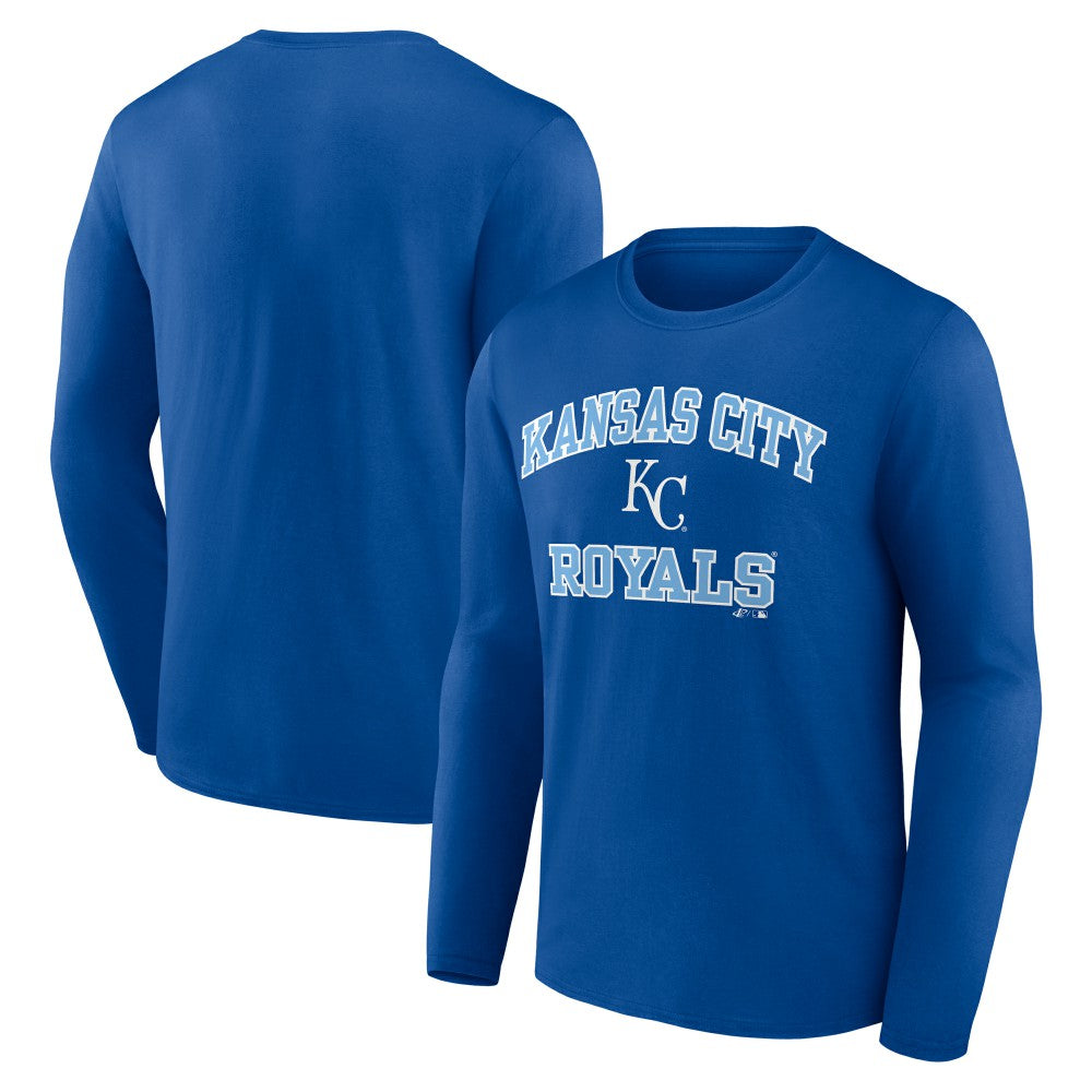 Kansas City Royals Logo Athletic Heart & Soul Long Sleeve T-Shirt - Royal T-shirts
