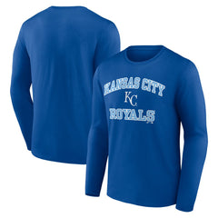 Kansas City Royals Logo Athletic Heart & Soul Long Sleeve T-Shirt - Royal T-shirts