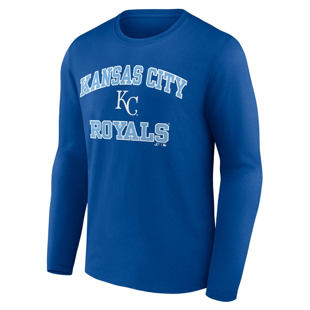 Kansas City Royals Logo Athletic Heart & Soul Long Sleeve T-Shirt - Royal T-shirts