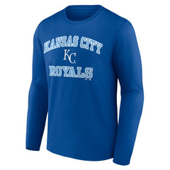 Kansas City Royals Logo Athletic Heart & Soul Long Sleeve T-Shirt - Royal T-shirts