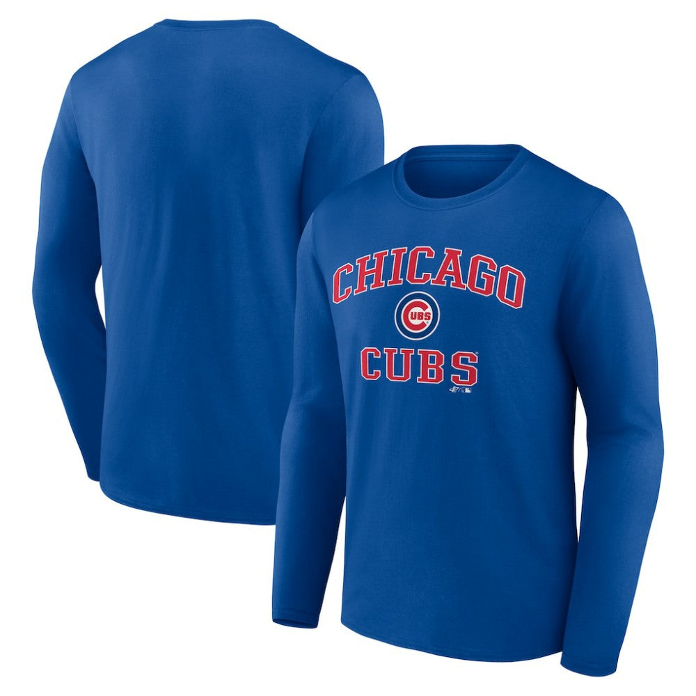 Chicago Cubs Logo Athletic Heart & Soul Long Sleeve T-Shirt - Royal T-shirts