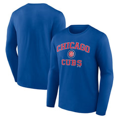 Chicago Cubs Logo Athletic Heart & Soul Long Sleeve T-Shirt - Royal T-shirts
