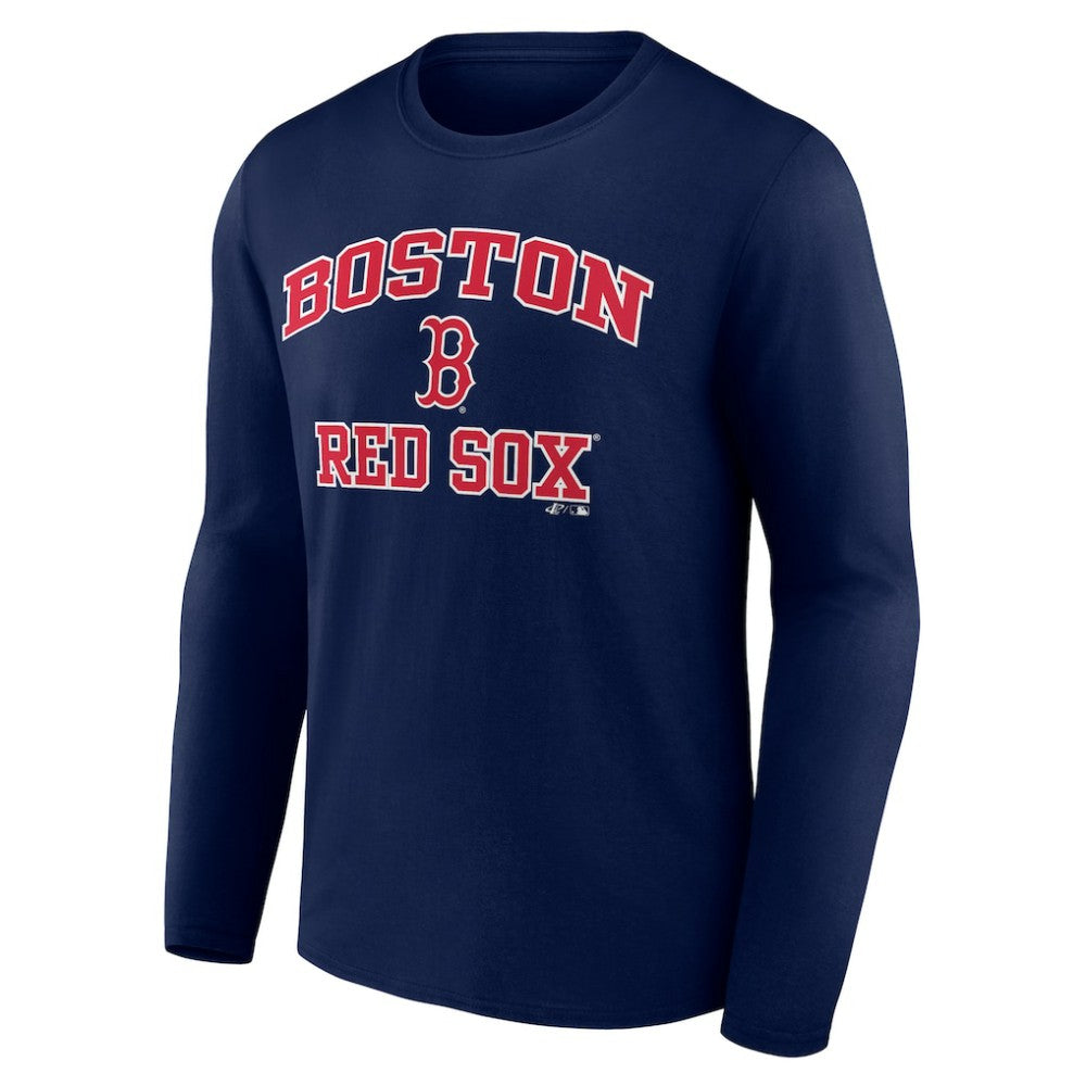 Boston Red Sox Logo Athletic Heart & Soul Long Sleeve T-Shirt - Navy T-shirts
