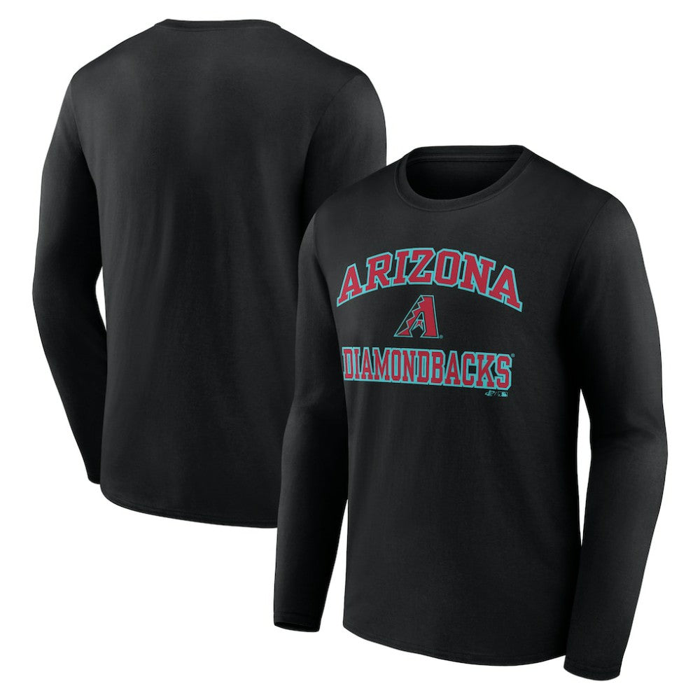 Arizona Diamondbacks Logo Athletic Heart & Soul Long Sleeve T-Shirt - Black T-shirts