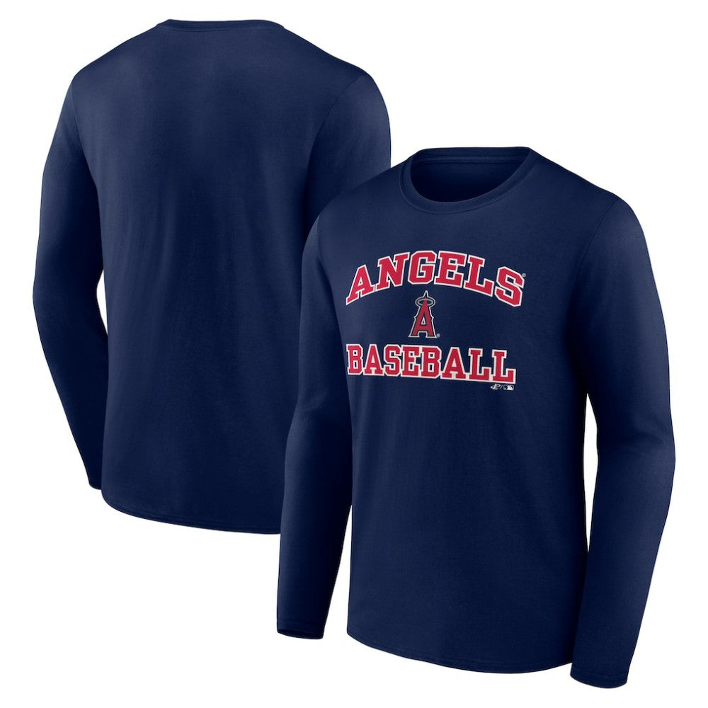 Los Angeles Angels Logo Athletic Heart & Soul Long Sleeve T-Shirt - Navy T-shirts