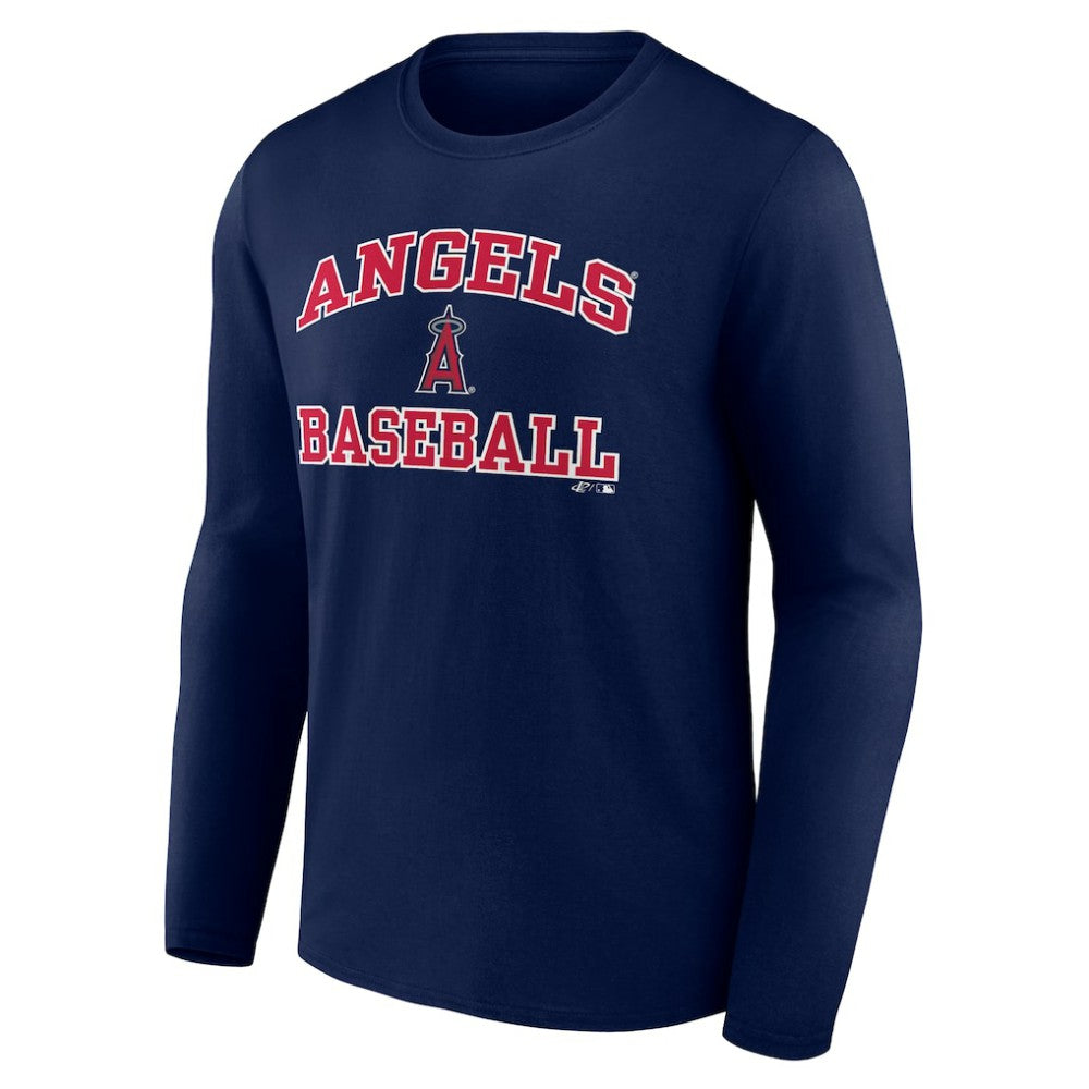 Los Angeles Angels Logo Athletic Heart & Soul Long Sleeve T-Shirt - Navy T-shirts