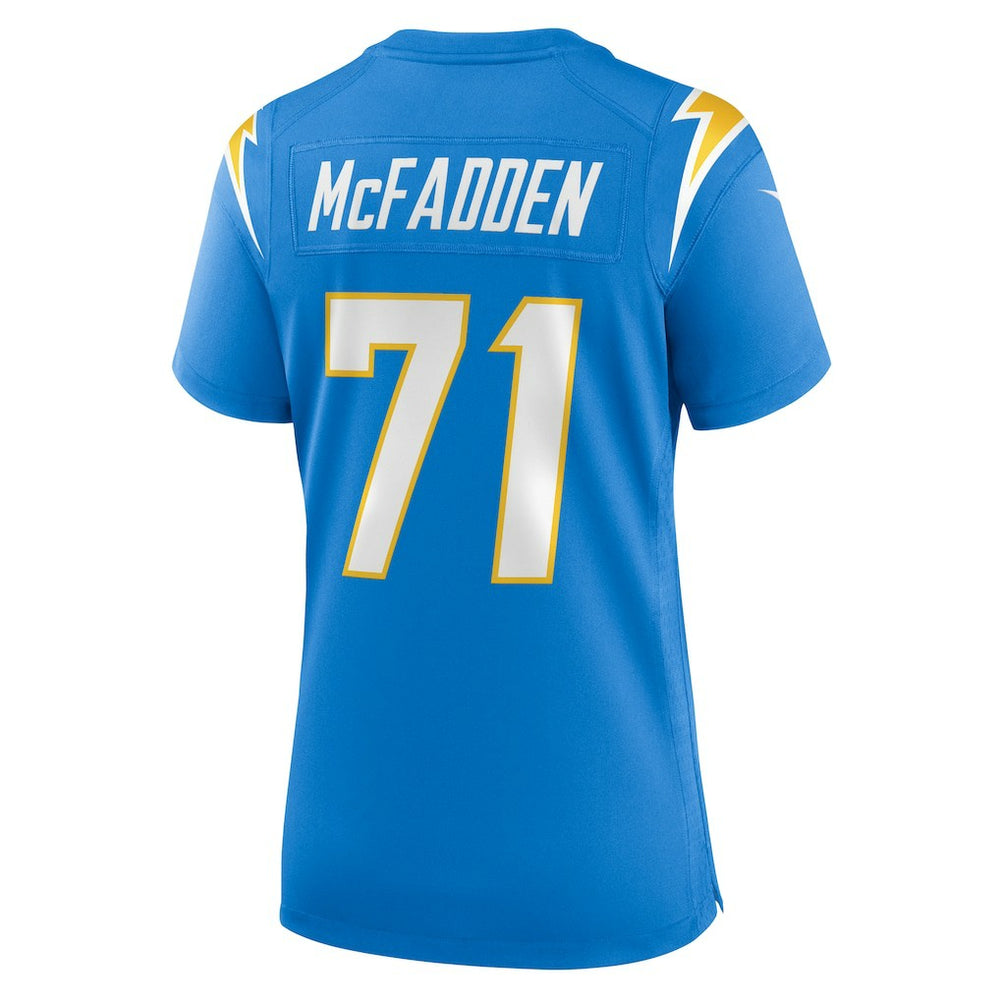 Jordan McFadden Los Angeles Chargers Women's Team Game Jersey Powder Blue