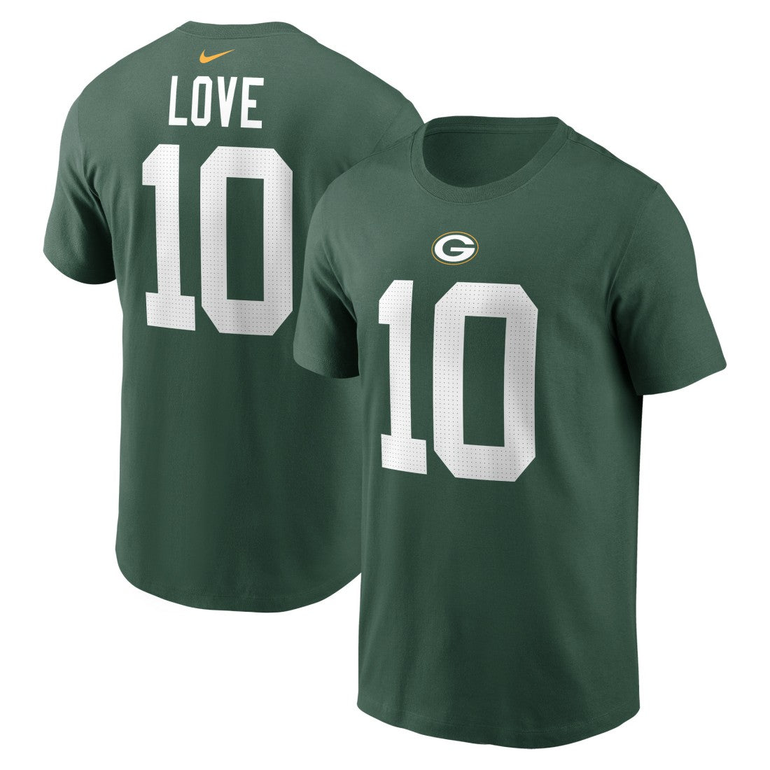 Jordan Love Green Bay Packers Player Name & Number T-Shirt Green