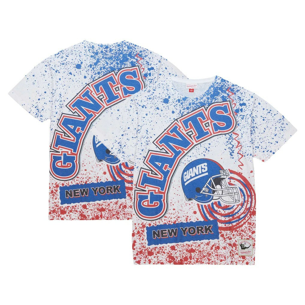 New York Giants Big & Tall Allover Print T-Shirt White