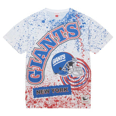 New York Giants Big & Tall Allover Print T-Shirt White