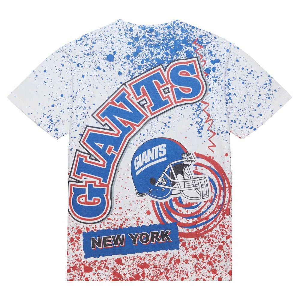 New York Giants Big & Tall Allover Print T-Shirt White