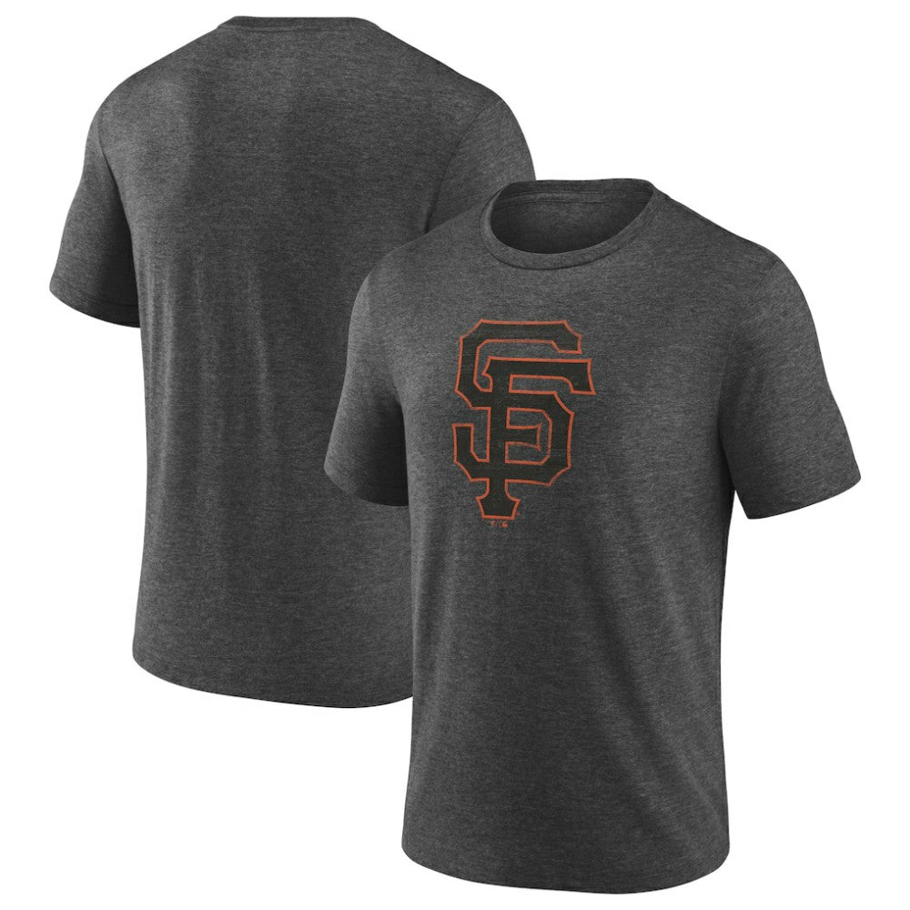 San Francisco Giants Official Logo Tri-Blend T-Shirt - Heather Charcoal T-shirts