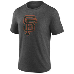 San Francisco Giants Official Logo Tri-Blend T-Shirt - Heather Charcoal T-shirts