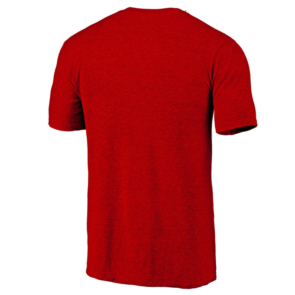 Cincinnati Reds Official Logo Tri-Blend T-Shirt - Heather Red T-shirts