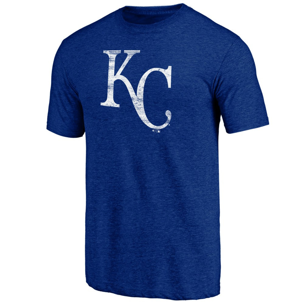 Kansas City Royals Official Logo Tri-Blend T-Shirt - Heather Royal T-shirts