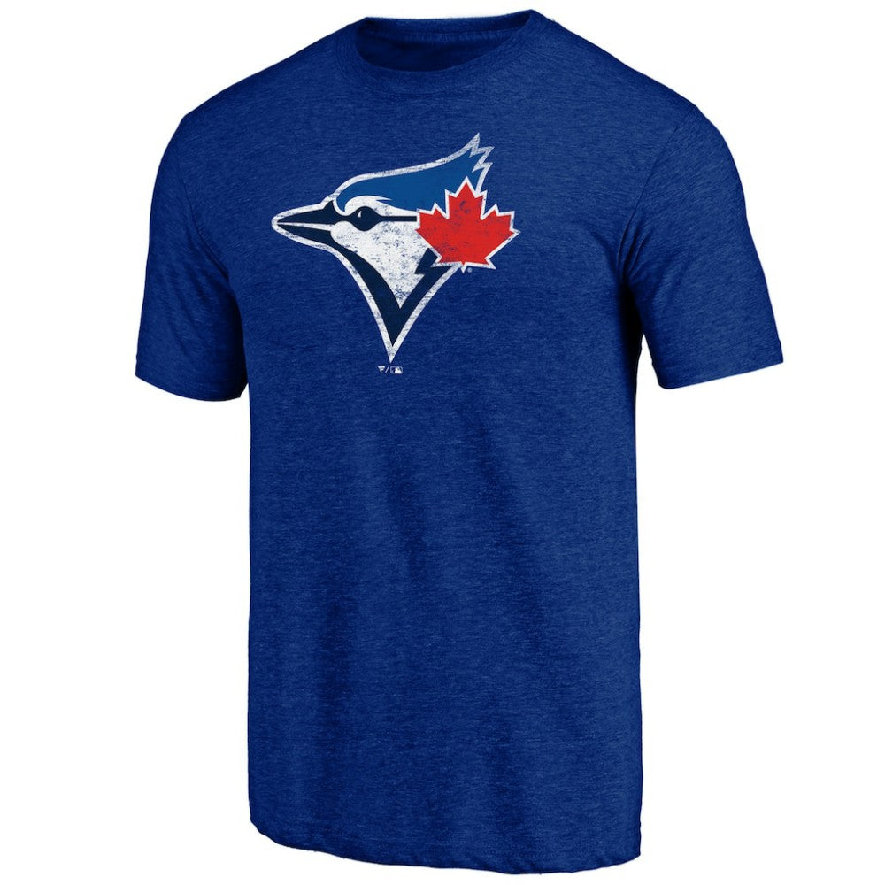 Toronto Blue Jays Official Logo Tri-Blend T-Shirt - Heather Royal T-shirts