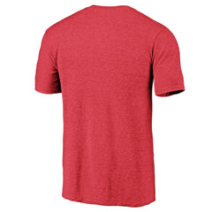 Texas Rangers Official Logo Tri-Blend T-Shirt - Heather Red T-shirts