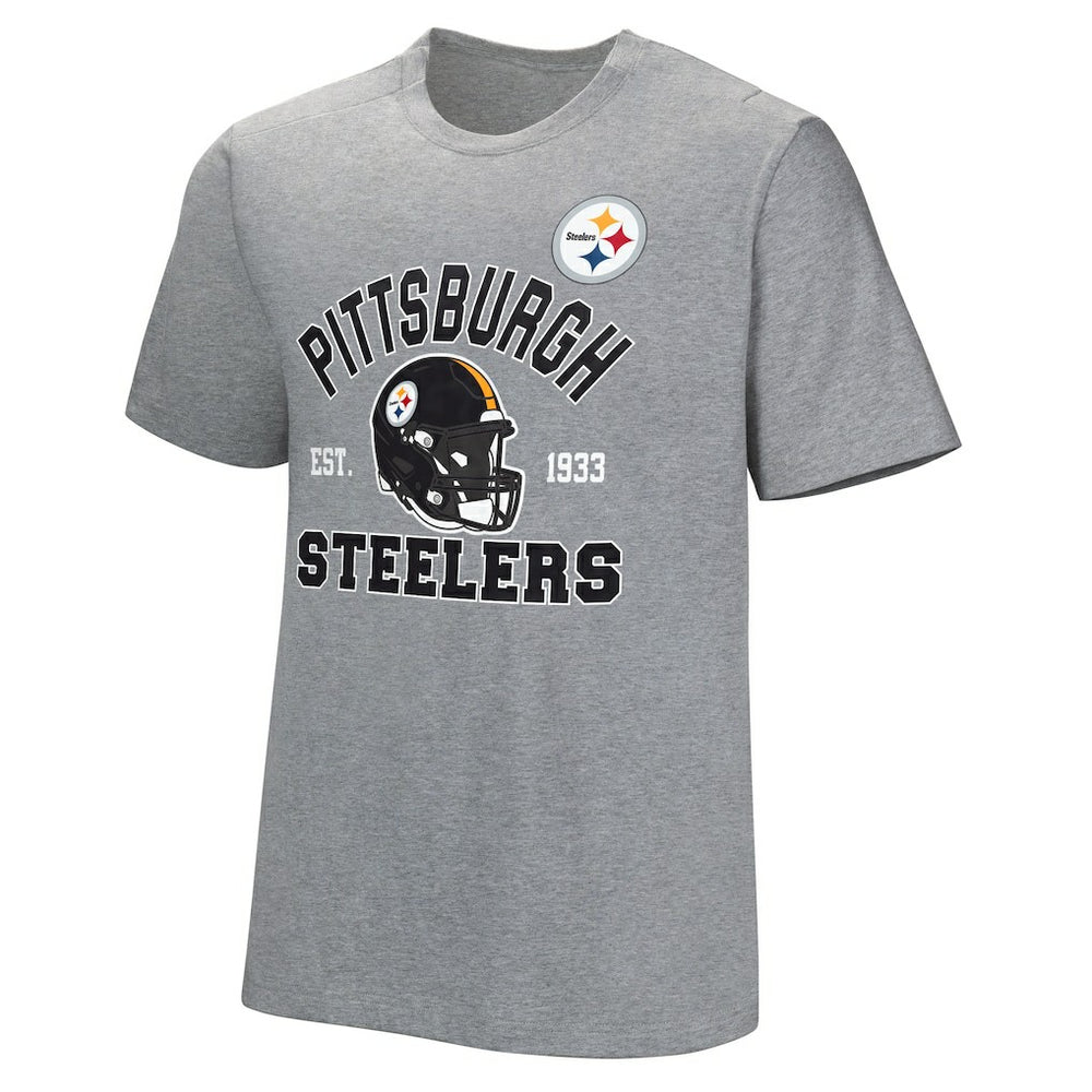 Pittsburgh Steelers Tackle Adaptive T-Shirt Gray