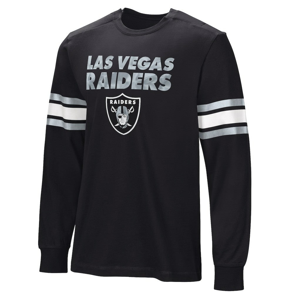 Las Vegas Raiders Hands Off Long Sleeve Adaptive T-Shirt Black