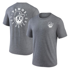 Los Angeles Dodgers Hometown Collection Sugar Skull Tri-Blend T-Shirt - Heather Gray T-shirts