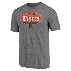 Detroit Tigers Hometown Collection Oil Can Tri-Blend T-Shirt - Heather Gray T-shirts