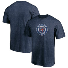 Detroit Tigers Cooperstown Collection Throwback Logo Tri-Blend T-Shirt - Heather Navy T-shirts