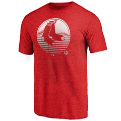 Boston Red Sox Cooperstown Collection Logo Tri-Blend T-Shirt - Heather Red T-shirts