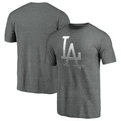 Los Angeles Dodgers Cooperstown Collection Logo Tri-Blend T-Shirt - Heather Gray T-shirts