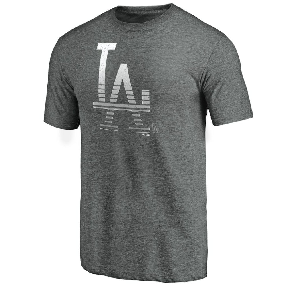 Los Angeles Dodgers Cooperstown Collection Logo Tri-Blend T-Shirt - Heather Gray T-shirts