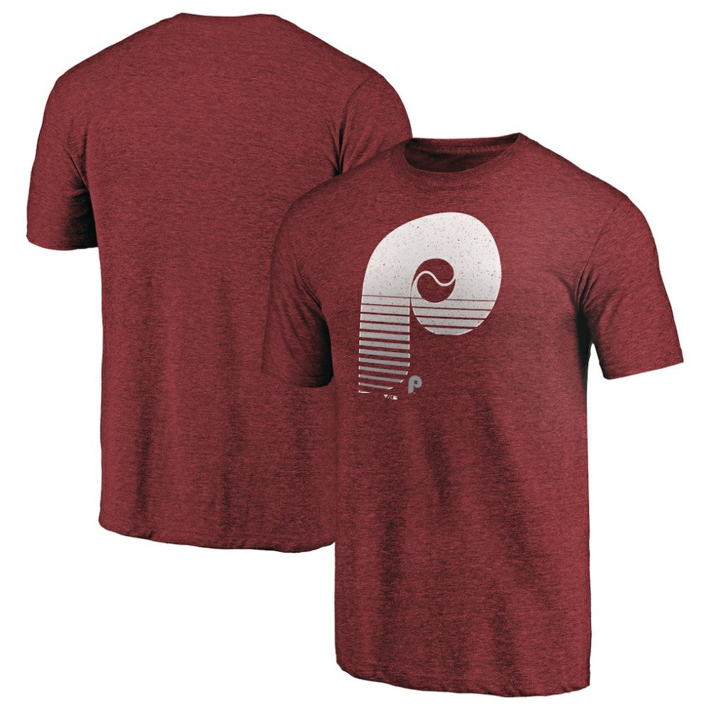 Philadelphia Phillies Cooperstown Collection Logo Tri-Blend T-Shirt - Burgundy T-shirts