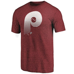 Philadelphia Phillies Cooperstown Collection Logo Tri-Blend T-Shirt - Burgundy T-shirts
