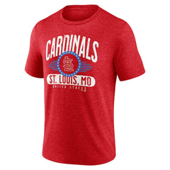 St. Louis Cardinals Badge of Honor Tri-Blend T-Shirt - Heather Red T-shirts